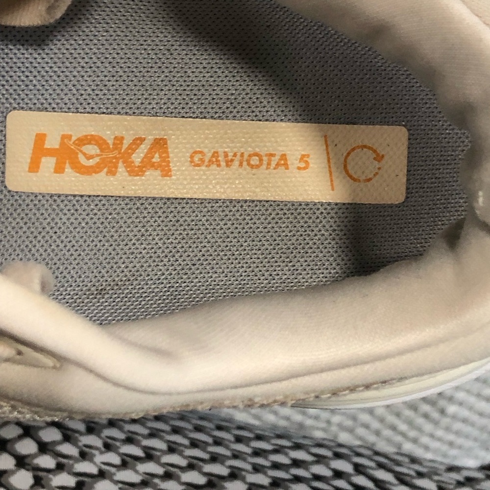 Hoka One One Gaviota 5 Grey White Athletic Running Shoes Sneakers Mens Sz 8.5 D - Picture 7 of 8